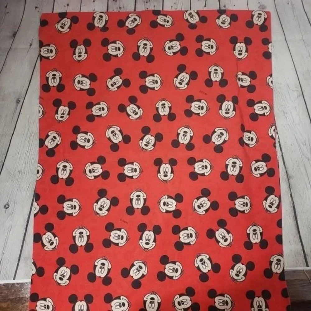 Vintage Disney Mickey Mouse Red Pillowcase